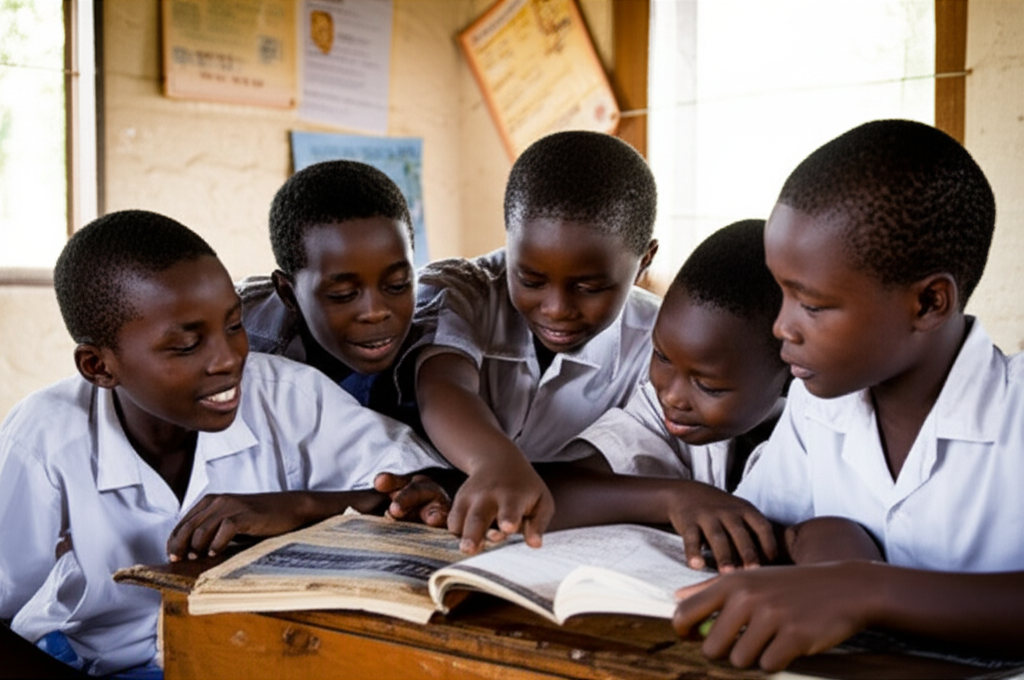 Children learning about drug prevention and healthy choices